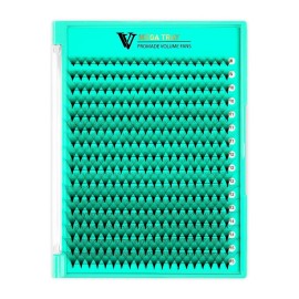 VAVALASH Premade Fans Eyelash Extensions 320 Fans 10D 14D 16D 20D 0.03 0.05 0.07 Thickness C/D Curl Middle Stem Premade Fans Russian Volume Lash Extensions (320 Fans-24D-0.03-C-8-15mm)