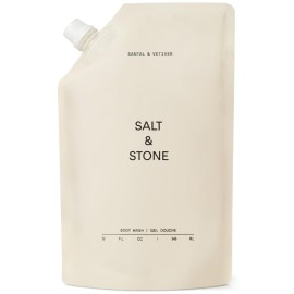 Salt & Stone Body Wash with Antioxidants for Deep Moisture | For Women & Men, Sulfate, Paraben, & Dye Free, Leaving Skin Soft and Hydrated | Santal & Vetiver 32 fl oz