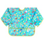 Bumkins Sleeved Bib for Girl or Boy, Baby and Toddler for 6-24 Mos, Essential Must Have for Eating, Feeding, Baby Led Weaning Supplies, Long Sleeve Mess Saving Food Catcher, Hello Kitty and Friends