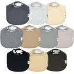 DiaperSquad\'s 10-Pack Baby Bibs for Drooling and Teething, Bibs for Boys, Baby Girl - Solid Cotton Baby Drool Bibs (Neutral Traditional)