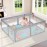 Dripex Large Baby Playpen 7147 Inch, Big Play Pens for Babies and Toddlers- Indoor & Outdoor Kids Safe Play Area, Soft Breathable Visible Mesh, Anti-Fall & Anti-Slip Design Baby Fence, Grey
