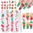 Makartt Christmas Decorations Gift Set: 48PCS 3D Nail Charms with Cartoon Santa, Elk, Tree, Bells for Women, Includes Art Tweezer, Acrylic Accessories for Nails Techs and DIY