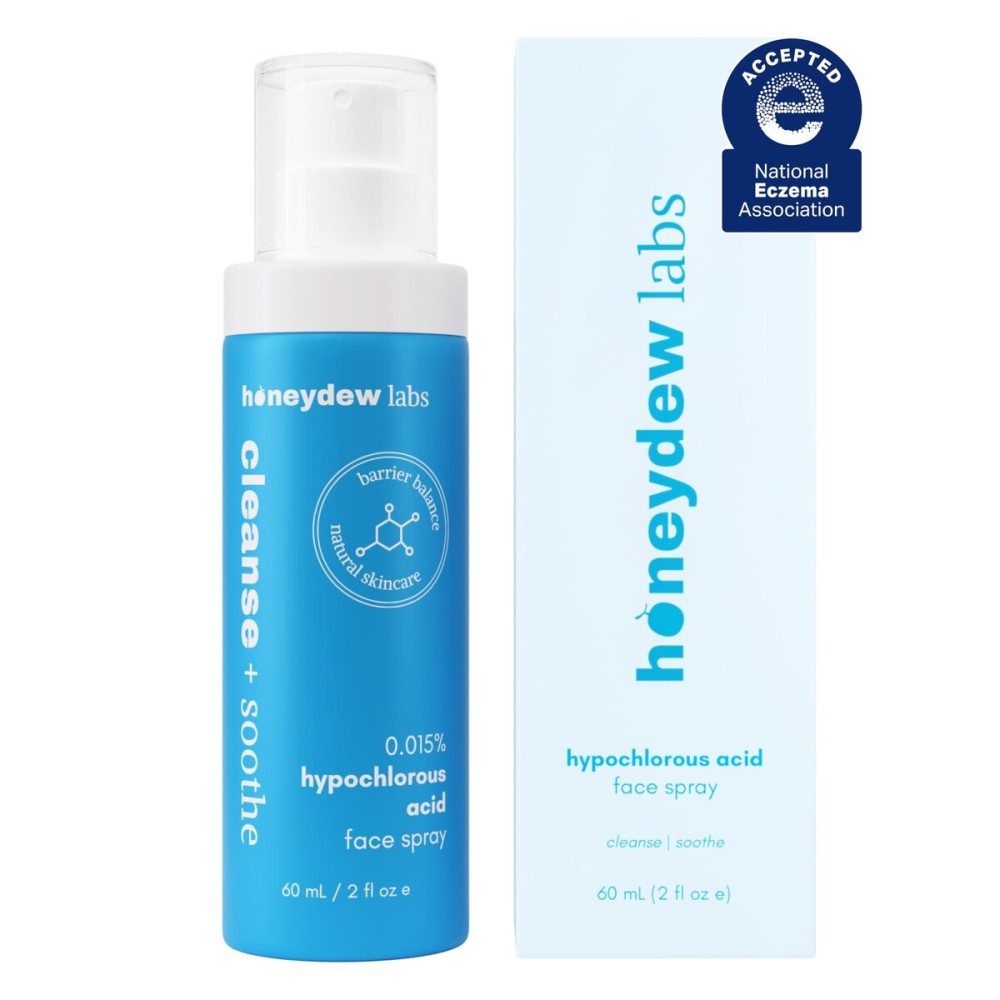 Hypochlorous Acid Spray - Dermatologist Tested HOCl Facial Cleanser for Sensitive, Acne-Prone & Irritated Skin - Soothes Redness, Eczema, Rashes & Itching - Skin Repair Spray, 2 fl oz - Honeydew Labs