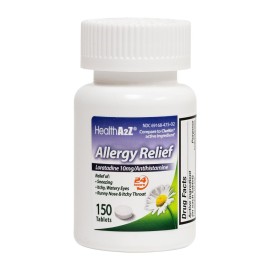 HealthA2Z Allergy Relief | Loratadine 10mg | Antihistamine | Non-Drowsy | Relief from Itchy Throat, Sneezing, Runny Noses |24-Hours Allergy Medicine (150 Tablets)