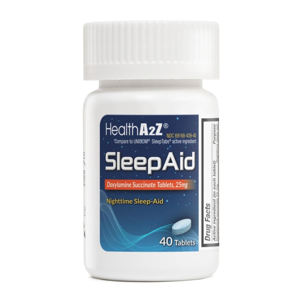 HealthA2Z Sleep Aid | Doxylamine Succinate 25mg | Non Habit-Forming (40 Counts (Pack of 1))