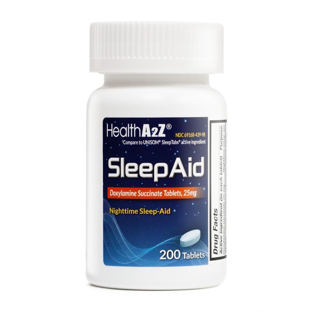 HealthA2Z Sleep Aid | Doxylamine Succinate 25mg | (200 Counts (Pack of 1))