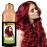 HERBBY Hair Color Shampoo for Gray Hair Coverage&Color Transform with 9 Herbal Extracts -Long Lasting(6-8 Weeks),Shiny,Evenly Colored,Instant Hair Dye Shampoo&Conditioner, 500 Ml (WINE RED COLOR)