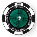 Prodigora SlopeMaster ProGreen Reader - Golf Ball Marker with High Precision Green Reading Aid Golf Accessories for Men Women (Black&DarkGreen)