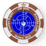 Prodigora SlopeMaster ProGreen Reader - Golf Ball Marker with High Precision Green Reading Aid Golf Accessories for Men Women (Brown&DarkBlue)