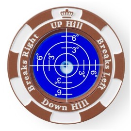 Prodigora SlopeMaster ProGreen Reader - Golf Ball Marker with High Precision Green Reading Aid Golf Accessories for Men Women (Brown&DarkBlue)