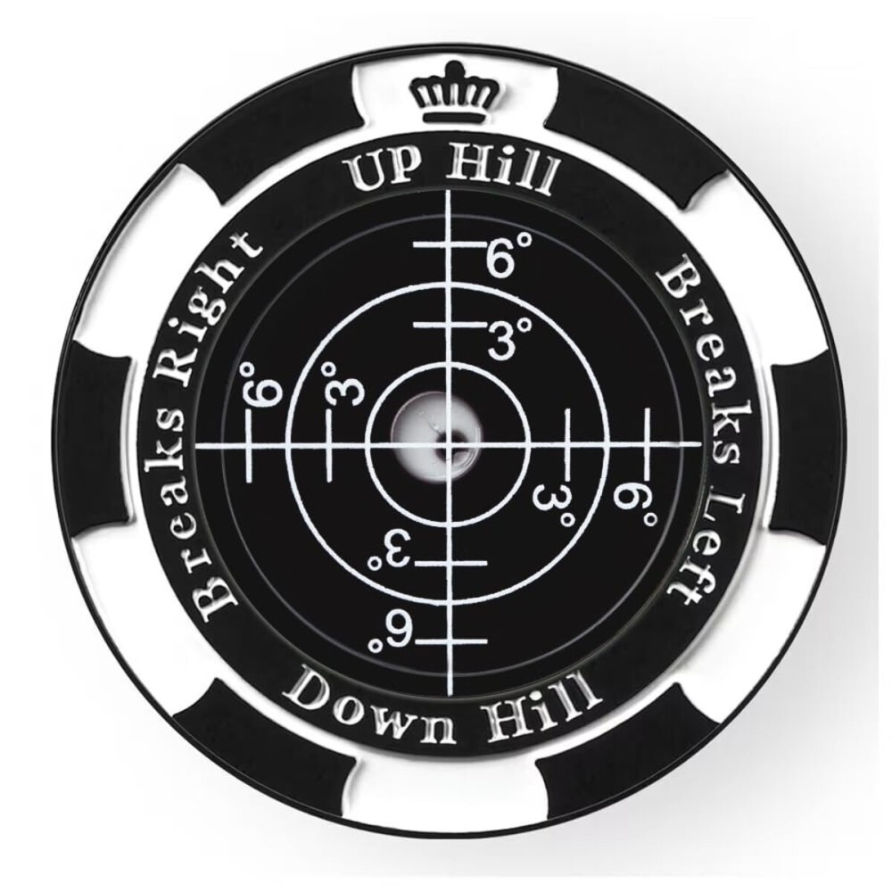 Prodigora SlopeMaster ProGreen Reader - Golf Ball Marker with High Precision Green Reading Aid Golf Accessories for Men Women (Black&Black)