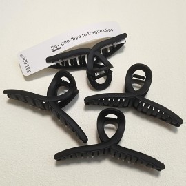 Nalodu 5 Inch Hair Claw Clips Extra Large No Slip Big Matte Jaw Clip for Long Curly Thick Hair Women, 4 Pack Black