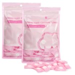 Classycoo Compressed Towel 200 PCS Mini Tablets Disposable Portable Face Towel Cotton Coin Tissue for Travel, Camping, Hiking, Sport, Beauty Salon, Home Hand Wipes and Other Outdoor Activities Pink
