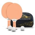 Senston Table Tennis Rackets Set, Professional Table Tennis Racket with 3 Balls, Composite Rubber Ping Pong Paddle Set