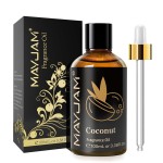MAYJAM 100ML/3.38FL.OZ Coconut Fragrance Oils with Glass Dropper, Essential Oils for Diffusers for Home, Long Lasting Scented Oils for Diffusers Soap Candle Making