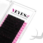 VEYES INC Classic Volume Lash Extensions 0.03-0.20 J/B/L/C/CC/D/DD Curl 5-25mm Mixed & Single Length Tray, Premium Silk Eyelashes, Professional Supplies for Lash Techs(Matte Black 0.07 D 11-16mm)
