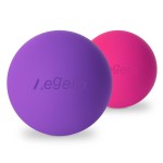 Massage Lacrosse Balls for Myofascial Release,Yoga Deep Tissue Massage,Trigger Point Therapy and Foot Plantar Fasciitis,Muscle Soreness Massager Ball (2Pack, Rose Red and Purple)
