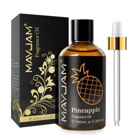 MAYJAM 100ML/3.38FL.OZ Pineapple Fragrance Oils with Glass Dropper, Essential Oils for Diffusers for Home, Long Lasting Scented Oils for Diffusers Soap Candle Making