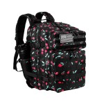 LHI Tactical Military Backpack for Men and Women 25L Army Assault Pack Bag Large Rucksack with Molle System-Cherry