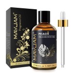 MAYJAM 100ML/3.38FL.OZ Peach Fragrance Oils with Glass Dropper, Essential Oils for Diffusers for Home, Long Lasting Scented Oils for Diffusers Soap Candle Making
