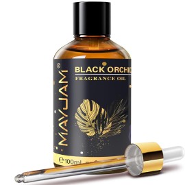 MAYJAM 100ML/3.38FL.OZ Black Orchid Fragrance Oils with Glass Dropper, Essential Oils for Diffusers for Home, Long Lasting Scented Oils for Diffusers Soap Candle Making