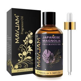 MAYJAM 100ML/3.38FL.OZ Japanese Magnolia Fragrance Oils with Glass Dropper, Essential Oils for Diffusers for Home, Long Lasting Scented Oils for Diffusers Soap Candle Making