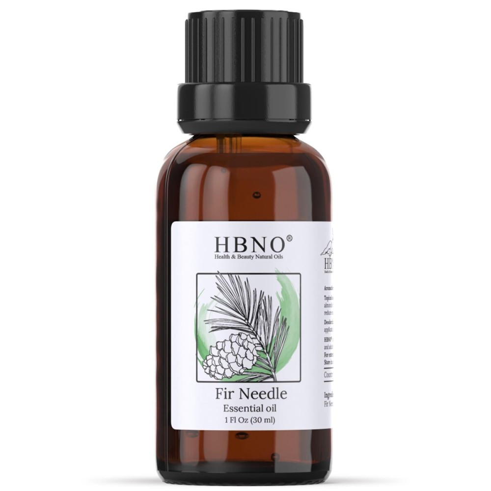 HBNO Fir Needle Essential Oil - 1 oz (30ml) Travel Size - Natural Fir Needle Oil - Perfect for Cleaning, Aromatherapy, DIY, Soap & Diffuser