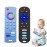 ERSIHUA 2-Pack Baby Teething Toys-TV Remote Control Shape Silicone Infants Teething Toys for Babies 0-18 Months,BPA-Free (Black+Blue)