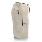 Hiauspor Men\'s Hiking Cargo Shorts 9/10 Quick Dry Lightweight Waterproof for Golf Tactical Fishing Casual with 6 Pockets (Beige, 34)