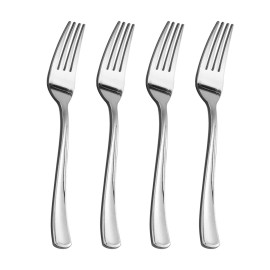 Goodluck 300 Pack Silver Plastic Forks, Heavy Duty Forks Disposable, Silver Plastic Cutlery Perfect for Weddings, Parties, Dinners (300PC)