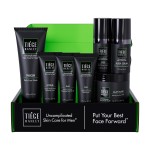 Tiege Hanley Skin Care Set for Men, Revitalization Routine, System Level 4, Face Wash, Scrub, Moisturizers, Eye Cream, Serum, & Clay Mask for Healthy, Hydrated Skin, Mens Skin Care, 7 Piece Kit