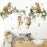 decalmile Wild Monkey Climbing Tree Wall Decals Jungle Animals Vine Leaves Wall Stickers Baby Nursery Kids Room Living Room Wall Decor