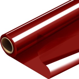 PerkHomy Colored Cellophane Wrap Roll 16 x 100\' 3 Mil Thick Cellophane For Gift Basket Treats Goodie Wrapping Craft Flower Bouquet Plastic (Red, 100ft (16in Width))