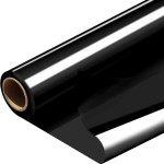 PerkHomy Colored Cellophane Wrap Roll 16 x 100\' 3 Mil Thick Cellophane For Gift Basket Treats Goodie Wrapping Craft Flower Bouquet Plastic (Black, 100ft (16in Width))