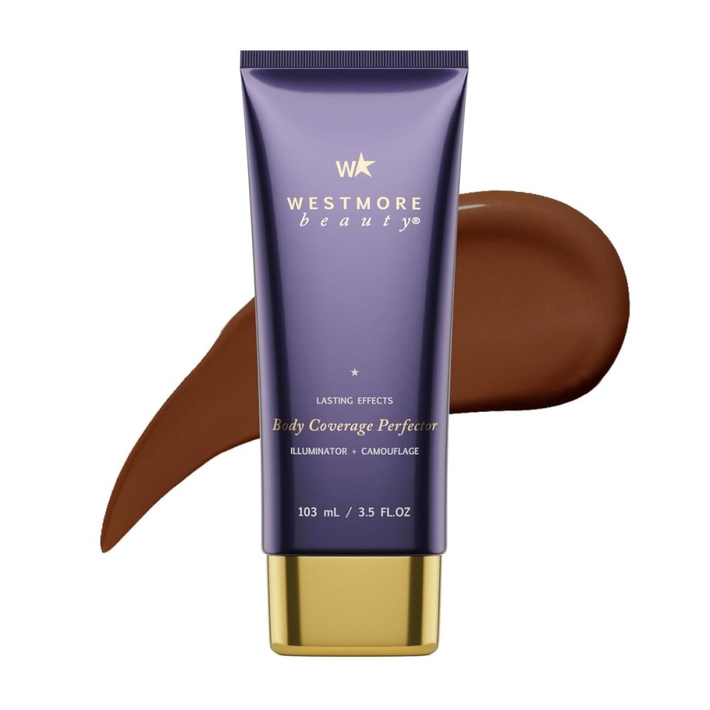 Westmore Beauty Body Coverage Perfector - Waterproof Leg & Body Makeup - Tattoo Cover Up Makeup - 3.5 Oz (Deep Radiance)