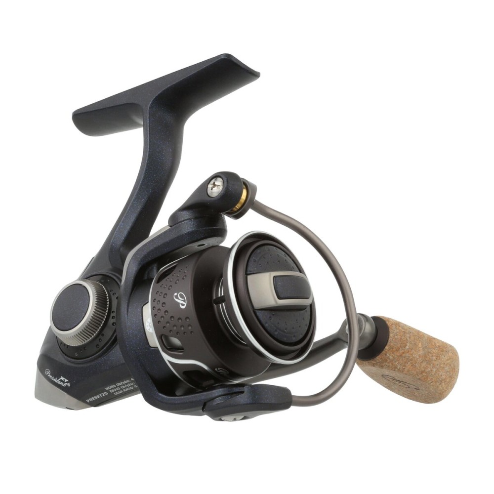Pflueger President XT Spinning Fishing Reel, Size 20, 7 Stainless Steel Ball Bearing System, Sealed Oil Felt Front Drag, Carbon Body with Machined Aluminum Main Shaft and Gear