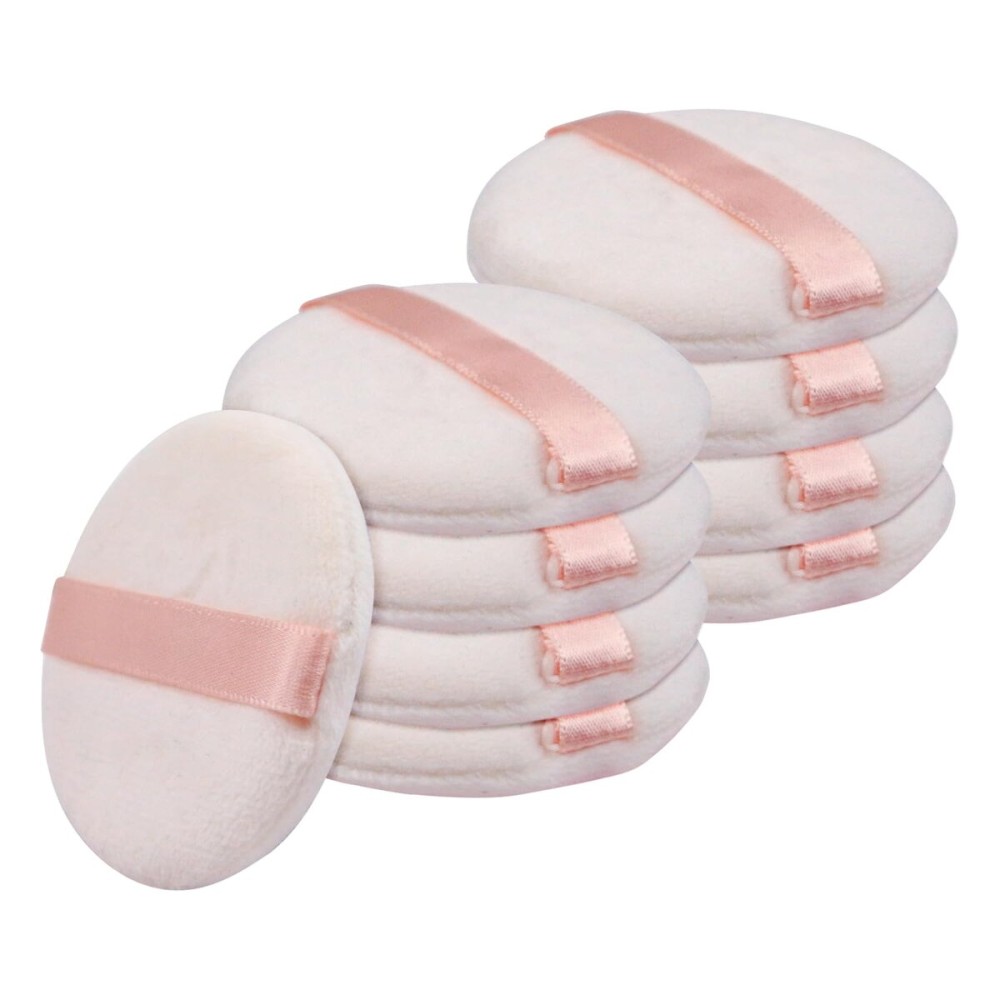 Flytianmy 9Pcs Powder Puffs, 2.16 Inch Round Face Makeup Puff for Body Loose Powder Beauty Makeup Tool Nude