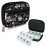 Serfeymi Weekly Travel Pill Organizer Pill Case for Purse with Removable 7 Day Pill Box, Fashionable Travel Medicine Organizer Pill Container for Medicine, Vitamin, Supplement - Black 02 + Pill Box