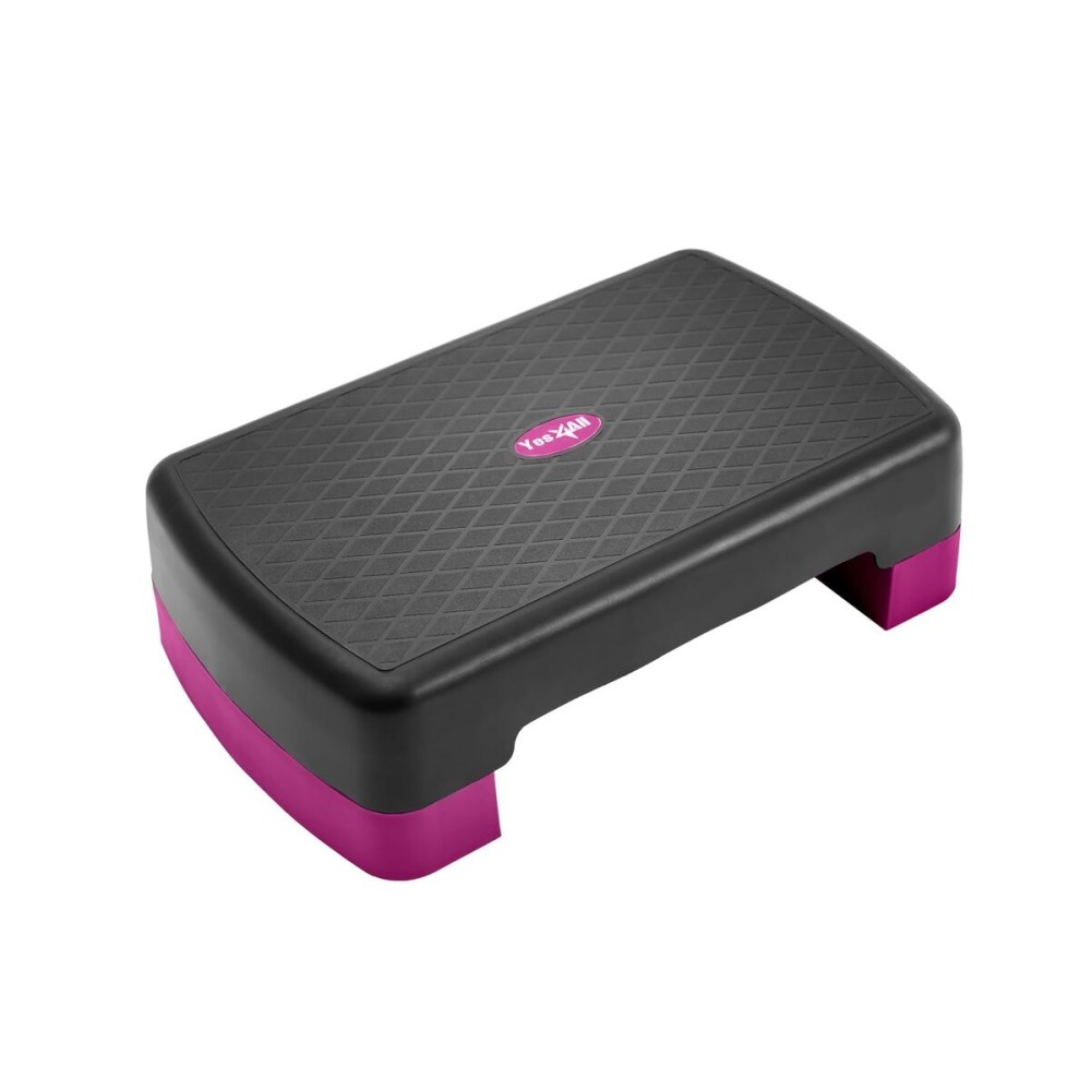 Yes4All 18.9 Aerobic Exercise Step Platform with 2 Risers, Adjustable Height Workout Stepper 3 5.1 for Home Gym