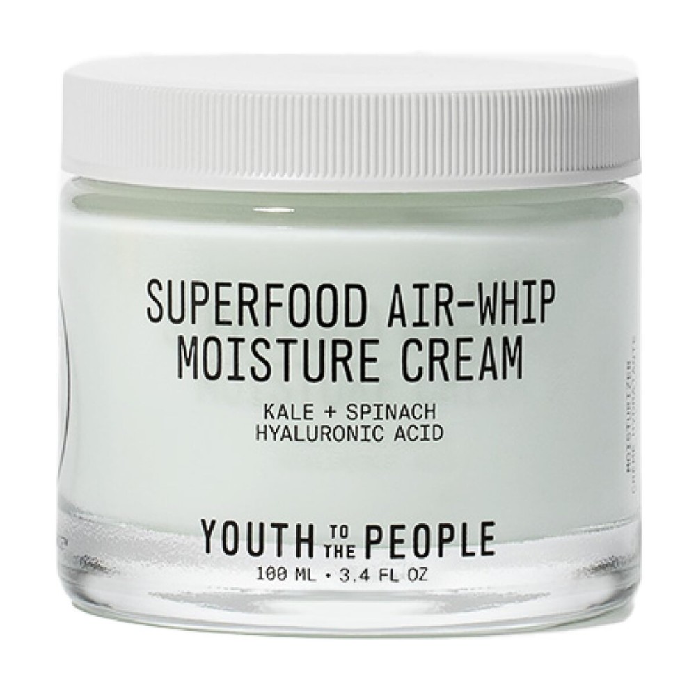 Youth To The People Superfood Air-Whip Moisture Cream Jumbo - Kale + Green Tea Hyaluronic Acid Face Moisturizer, Smooths + Hydrates Up to 48HR with Dewy Glow, Non-Greasy Lightweight Gel - 3.4 fl oz