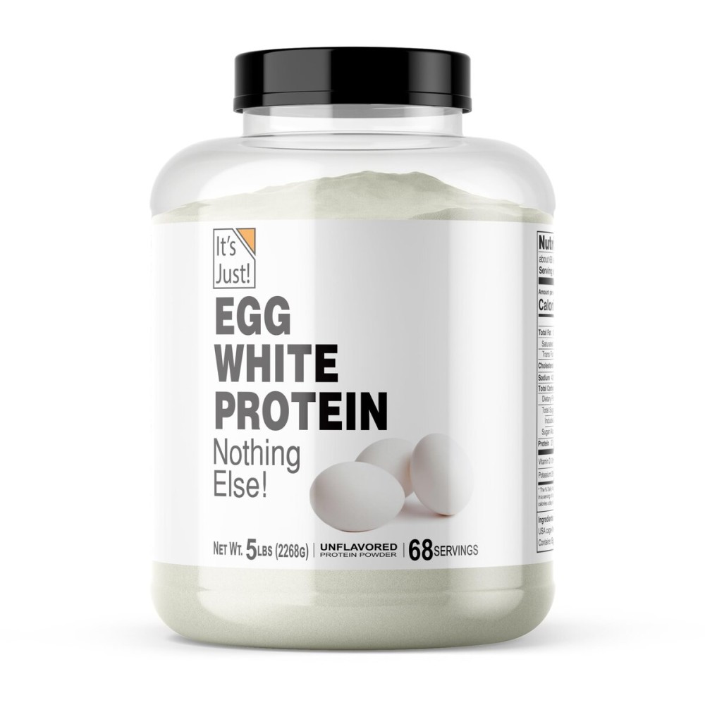 It\'s Just! - Egg White Protein Powder, Made in USA from Cage-Free Eggs, Dried Egg Whites, Unflavored (5lb)