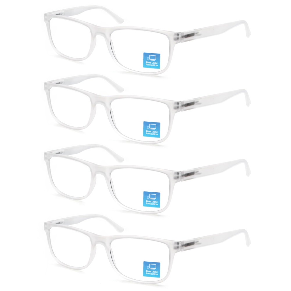 OLOMEE Clear Reading Glasses Men Blue Light Blocking Large Oversized Readers +2.50 Wide Square Cheaters W/Big Head/Large Face