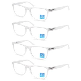 OLOMEE Clear Reading Glasses Men Blue Light Blocking Large Oversized Readers +1.00 Wide Square Cheaters W/Big Head/Large Face