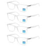 OLOMEE Clear Reading Glasses Men Blue Light Blocking Large Oversized Readers +1.25 Wide Square Cheaters W/Big Head/Large Face