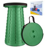 Boreeman Upgraded Folding Stool Lightweight Yet More Sturdy with Load Capacity 400lbs Portable Collapsible Stool for Camping Fishing Hiking BBQ (Army Green)