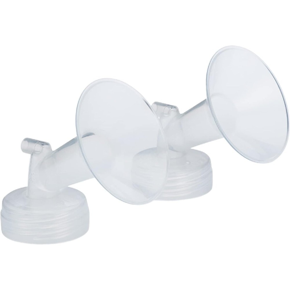 Motif Medical Luna Breast Pump Flange - Comfortable Breast Pump Flanges for Better Milk Flow & Pumping Ease - Ideal Flange Insert for Breastfeeding Moms (2 Shields, 19 mm)