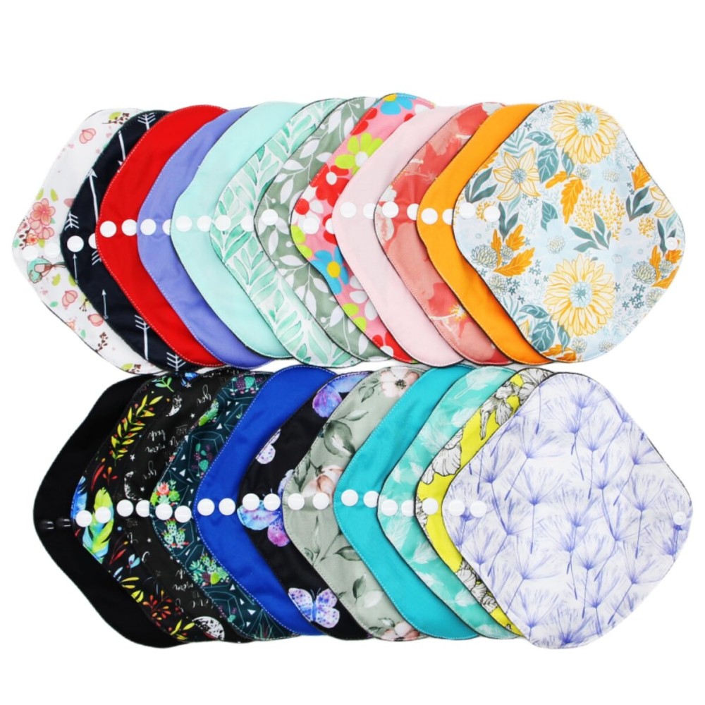 Asenappy Random Prints Small Size Cloth Menstrual Pads Reusable Sanitary Pads (S-5 PCS-Random Prints)