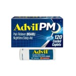 Advil PM Pain Reliever and Nighttime Sleep Aid, Ibuprofen for Pain Relief and Diphenhydramine Citrate for a Sleep Aid - 120 Coated Caplets and Pain Reliever and Fever Reducer, 10 Count Tablets