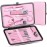Women\' Manicure Set Pedicure Kit Nail Clippers Set Fingernail Clipper Set Ingrown Toenail Nail Kit Scissor Nail Trimmer Kit 15 in 1 Travel Nail Kit Care Grooming Tools with Fine Case Gift (Pink 15)