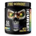 JNX SPORTS The Curse! Pre Workout Powder for Men & Women, Caffeine, Beta-Alanine, Creatine, L-Citrulline, 50 Servings, Sour Candy Flavor - Boost Energy, Strength & Focus
